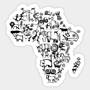 Abstract African Continent Sticker